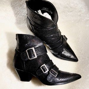 LEATHER  ANKLE BOOTS - zara